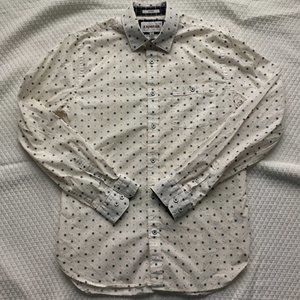 Express Fitted White Button Down Size Medium